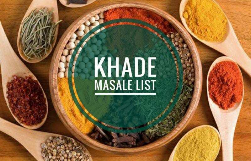 khade masale list